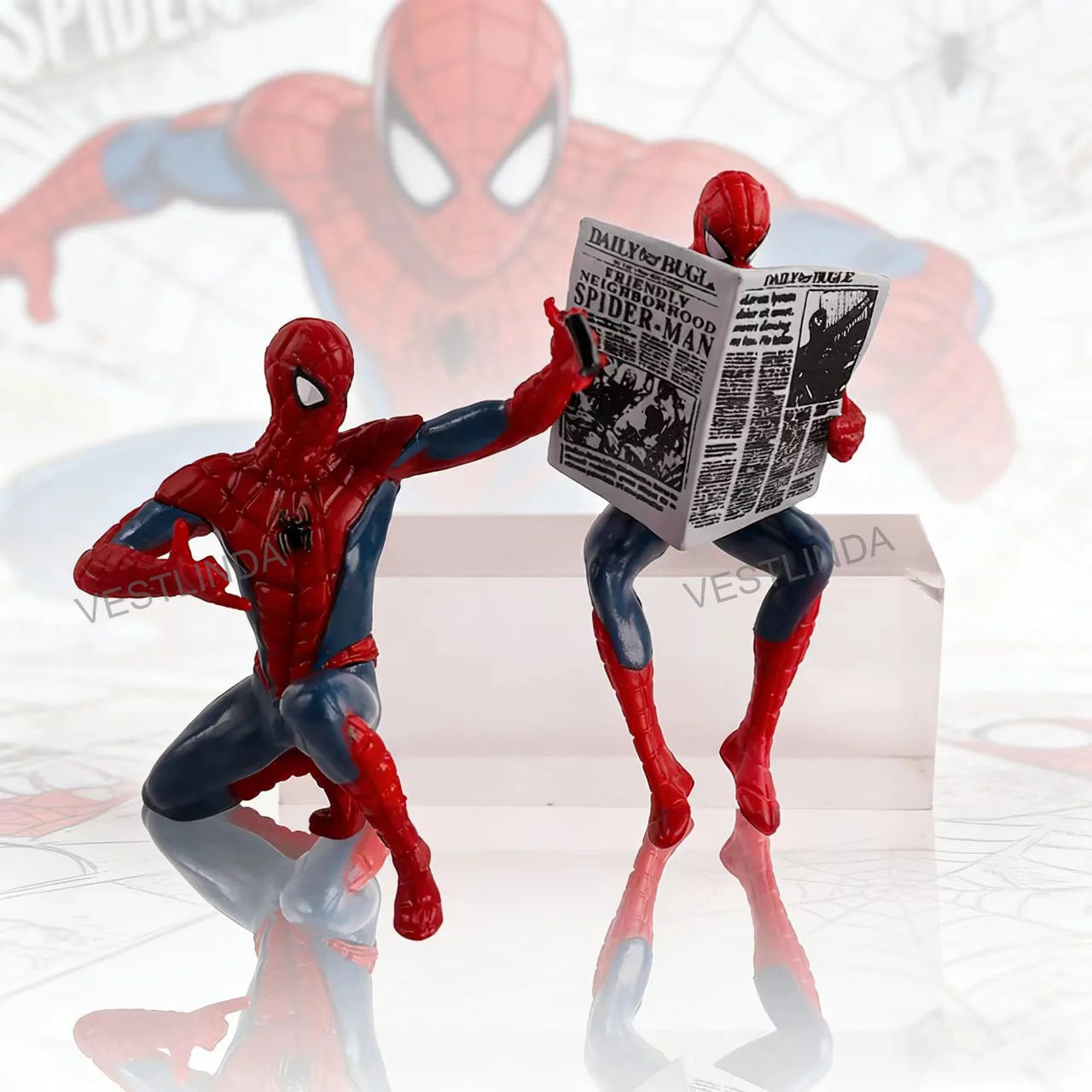 1/4PCS Superhero Spiderman Marvel Model 7-9 cm Action Doll Mini Avengers Toy Collection Ornaments Around Game Christmas Surprise