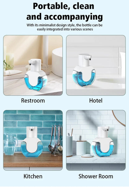 New Wall Mounted Automatic Soap Dispenser Foam Smart Hand Washing Machine 500ml Liquid Rechargeable Bathroom Induction Sensor