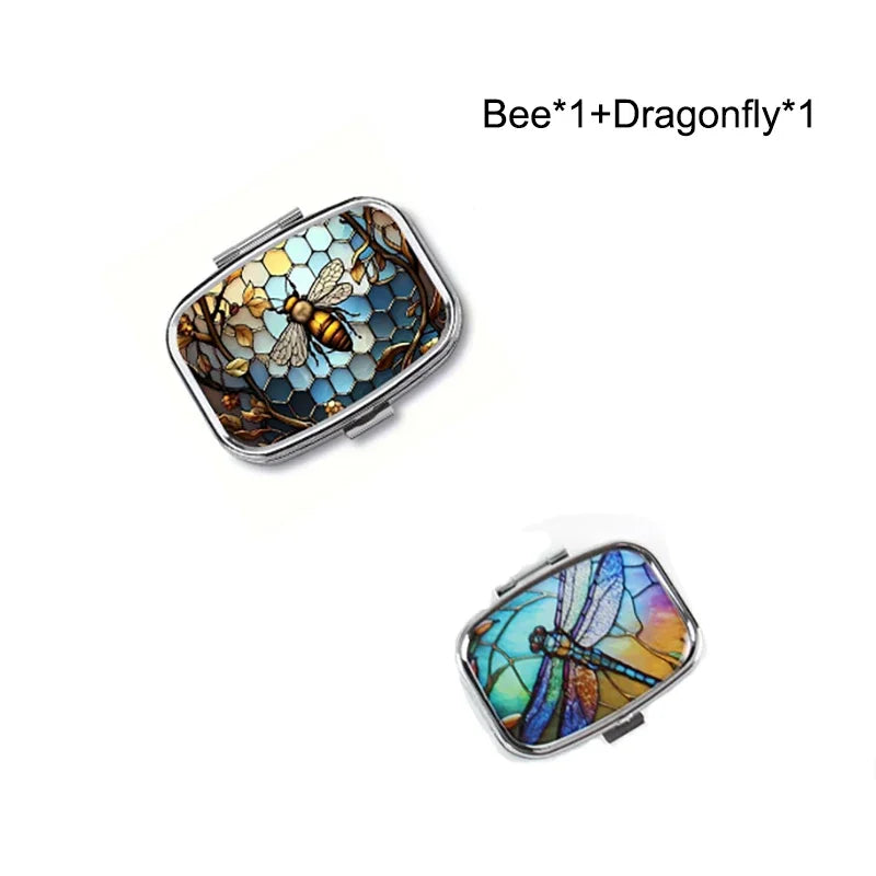 Travel Cases Lovely Colored Medicine Metal Jwelery Organizers Household Holder Iron Cabinet Small pill container  medicine box