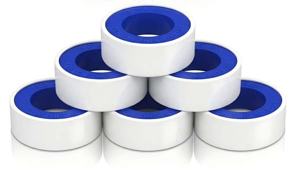 YITAPE 3/6 Rolls PTFE Thread Seal Tape White 1cm*13M Waterproof Plumbers Tape for Shower Head Pipe Sealing Leak-Proof Sealant