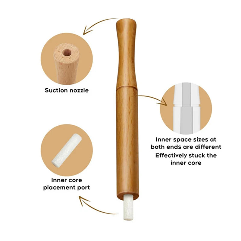 Wooden Personal Diffuser For Essential Oils , Aromatherapy Inhaler For Essential Oil, Quit Smoking Inhaler Stick