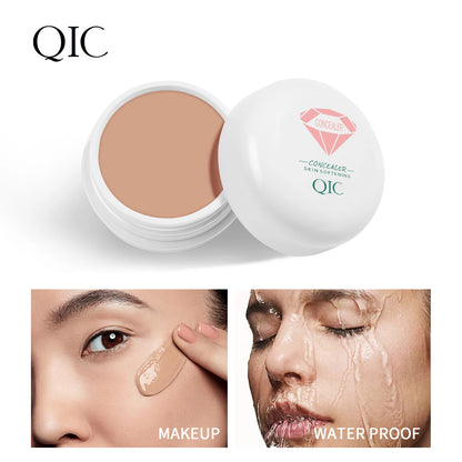 QIC Waterproof & Sweatproof Concealer Cream - Tattoo Coverage, Long-Lasting Foundation, Natural, Full Coverage, All Skin Types