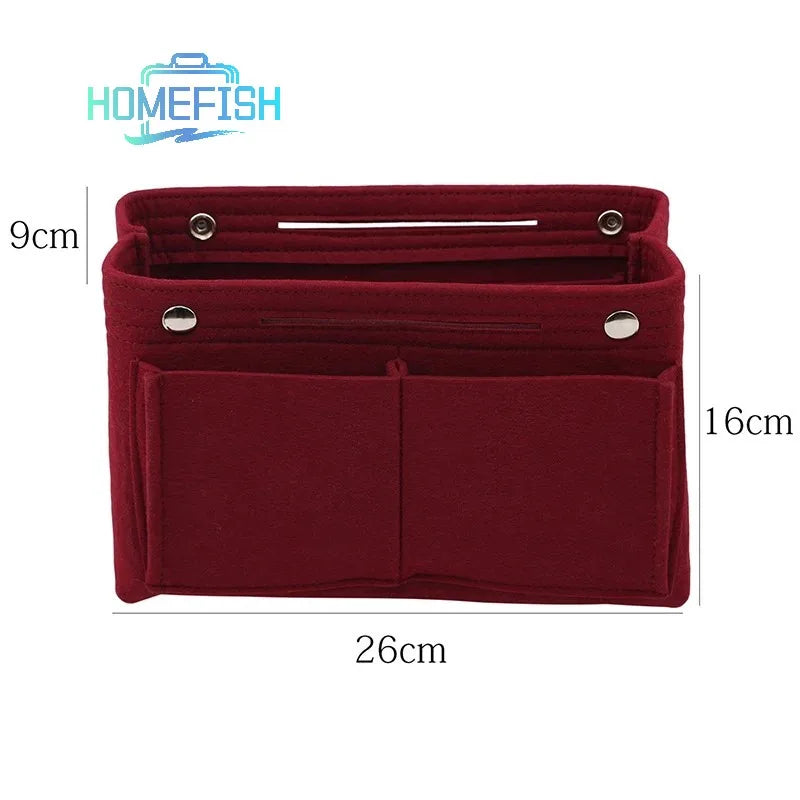 HOMEFISH Multifunction Insert Makeup Bag Women Travel Inner Purse Cosmetic Bags For Ladies Portable Storage Organizer Tote 2024