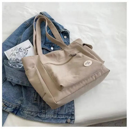 2025 Fashion Shoulder Bag for Women's Class Large Capacity Student Tote Bag  New Canvas Commuter Handbag Women Bag Eco Bag