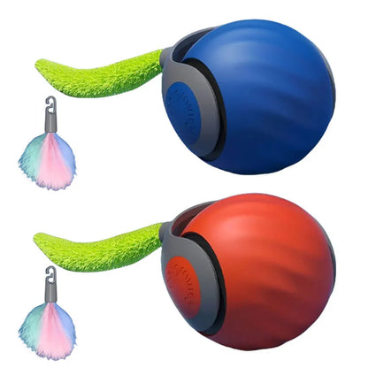 Speedy Tail 2.0 Cat Toys Generation Interactive Toy Ball For Cat 2 Speed Adjustment Automatic Moving Ball with Replacement Tail