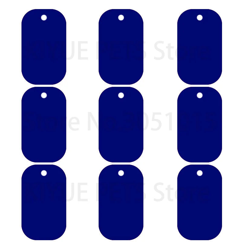 100Pcs Dog Tag Military Pet Id Tags Aluminum Name Pendant Blank Dog Tags Personalized Customized Dog Tag