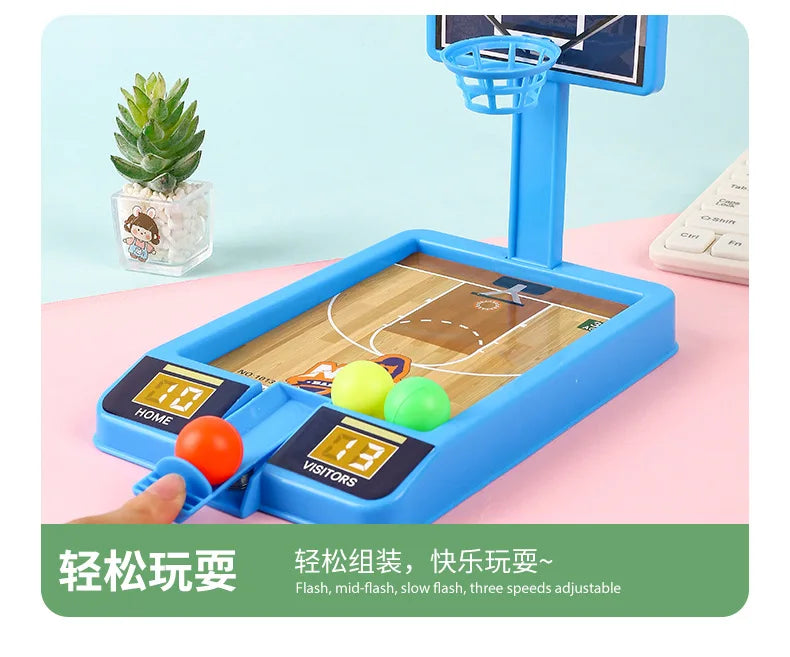 New Shooting Game Machine Mini Basketball Rack Shooting Machine Interaction Indoor Leisure Educational Toy