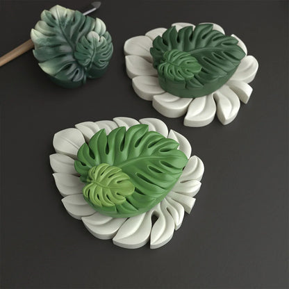 3D Tropical Leaves Silicone Mold for Handmade Soap Candle Resin Macking Molds DIY Art Crafts Aromatherapy Gypsum Ornaments Mould