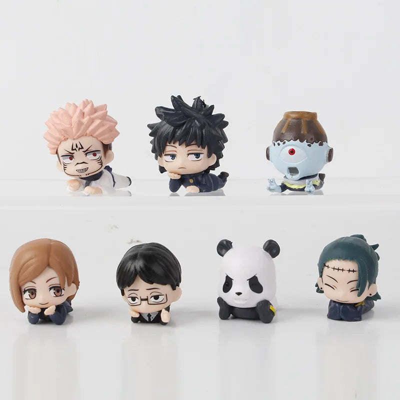 7pcs/set Jujutsu Kaisen Satoru Gojo Itadori Yuji Megumi Kugisaki Sukuna Geto Suguru Anime Figure Toys Cute Doll Collection Model