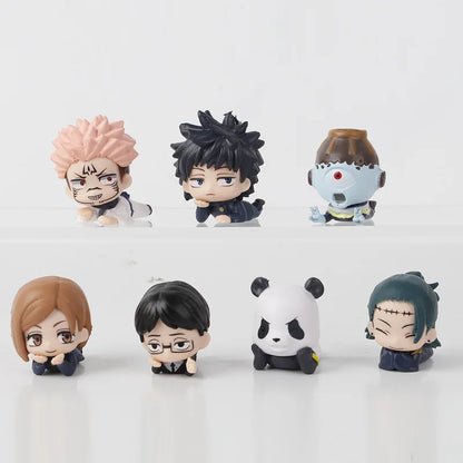 7pcs/set Jujutsu Kaisen Satoru Gojo Itadori Yuji Megumi Kugisaki Sukuna Geto Suguru Anime Figure Toys Cute Doll Collection Model