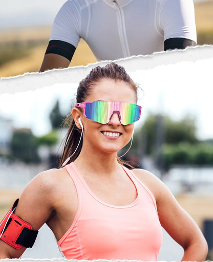 SCVCN Outdoor Cycling Sunglasses Men MTB Bike Glasses  Sports Mountain Climbing fishing Women Bicycle Cycling UV400 Goggles