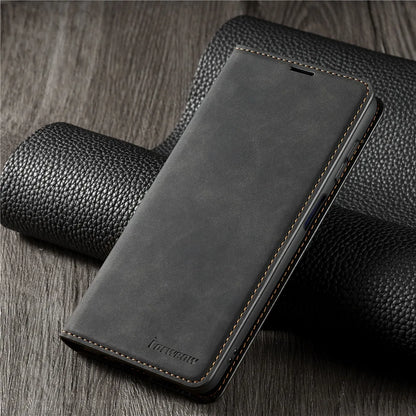 Leather Phone Case For Samsung S26 S25 edge S24 S23 FE S22 Ultra S21 S20 S10 Plus Note 20 10 9 Magntic Flip Card Wallet Cover