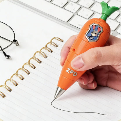 Disney Zootopia 2 Carrot Recorder Pen | Judy & Nick Style for Kids | 60s Mini Recorder | 2-in-1 Gel Pen Stationery