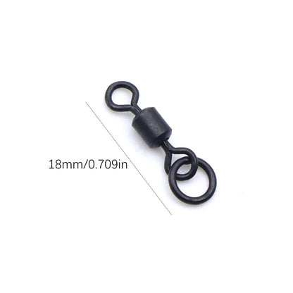 20pcs Carp Fishing Accessories Flexi Rolling Swivels Chod Rig Hair Rig Quick Change Hooklink Ring Swivels For Fish Tackle