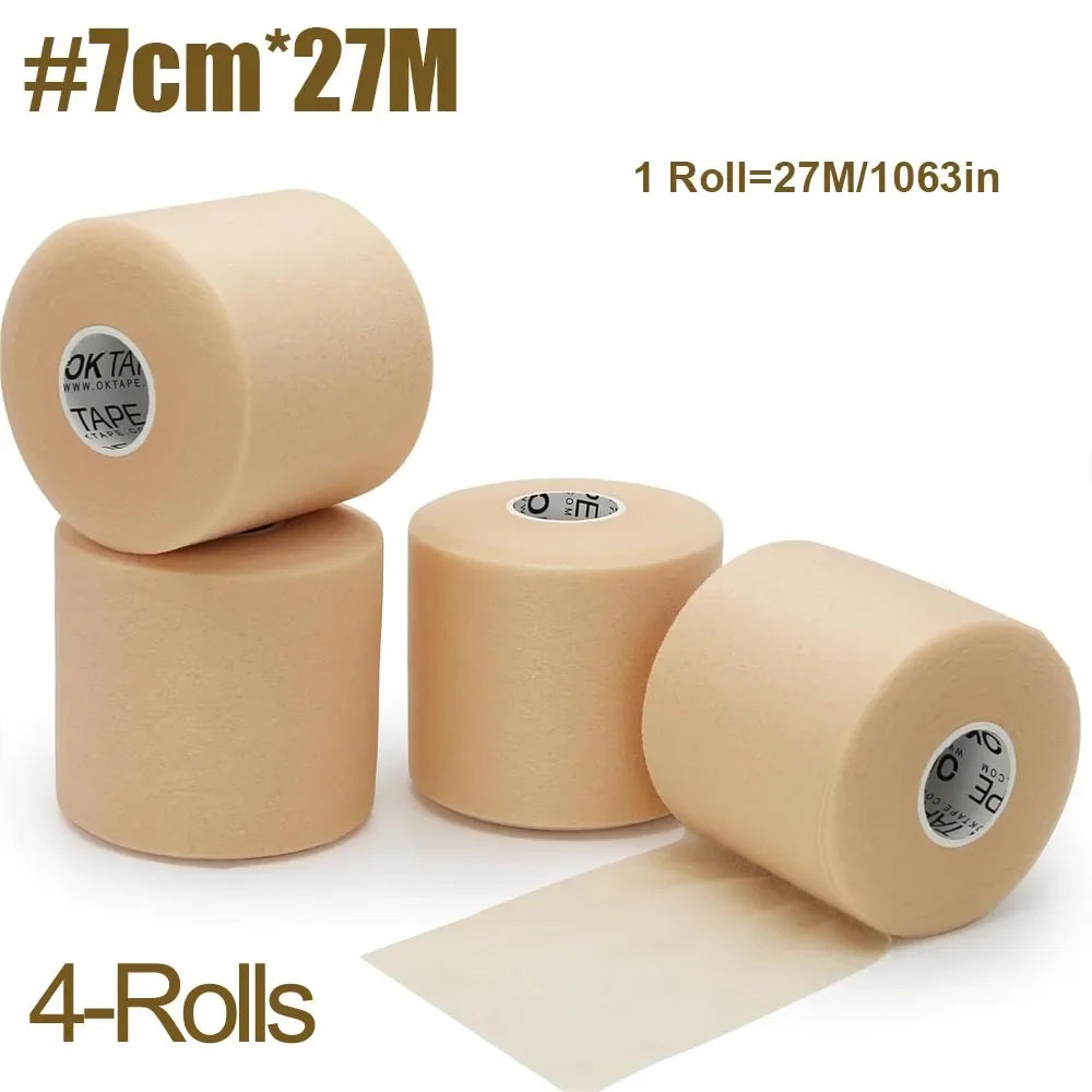 4 Rolls OK TAPE Pre Wrap Athletic Tape Foam, Underwrap Tape Sports Foam, Underwrap Bandage Athletic for Ankle Wrists Knees Sport