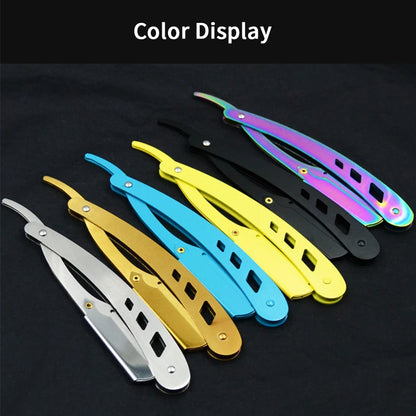 Men's Barber Shaving Razor Folding Knife Unisex Hair Removal Tool Eyebrow Knife ( Blades Not Included)