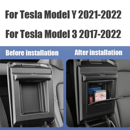 New Car Center Console Armrest Case Button Hidden Keys Card Storage Box For Tesla Model 3 Y 2019 2020 2021 2022 2023 Accessories