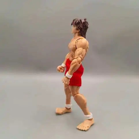 kucikuji 1/12 Scale Anime Baki Hanma Oni Action Figure Real Man Assembly Model Figurine Office Desktop Decoration Ornaments