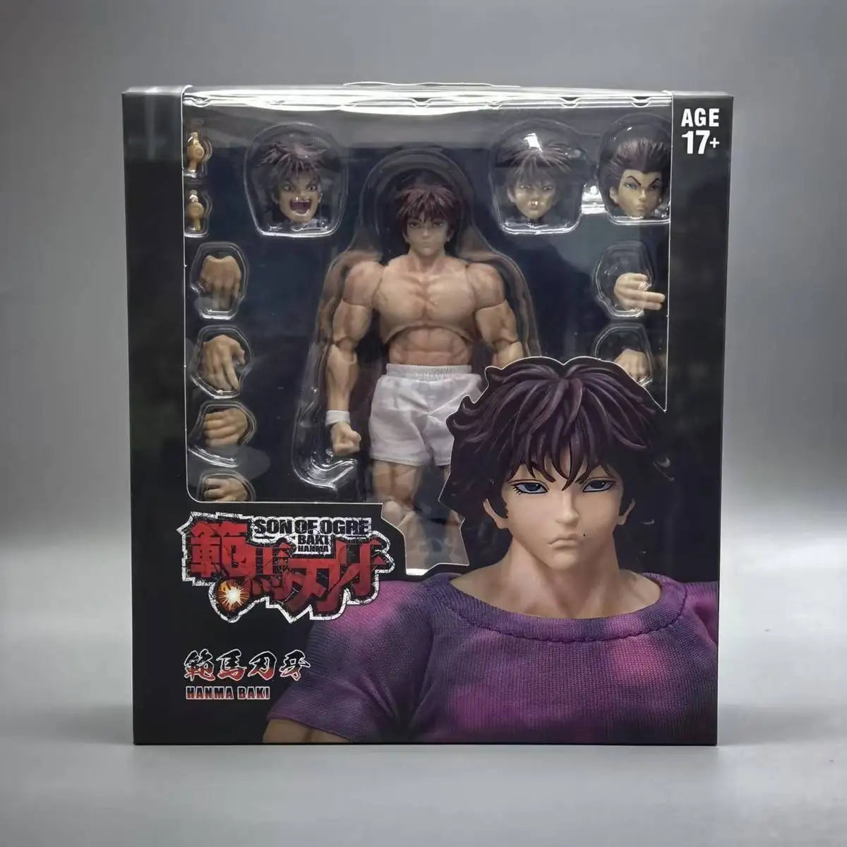 kucikuji 1/12 Scale Anime Baki Hanma Oni Action Figure Real Man Assembly Model Figurine Office Desktop Decoration Ornaments