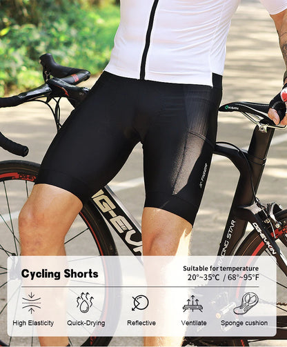 X-TIGER  Cycling Shorts Men Double Arrow Cushion Pad MTB Road Anti Slip Bike Shorts 7 Hours Ride Breathable Lycra Shorts
