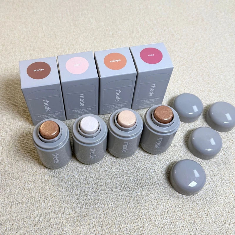 Rhode Highlight Stick Shiny Fine Glossy Cheekbones Four Colors Cheeks Brightening Bronzo Ssunlight Pearl Rose Lip Stick Makeup