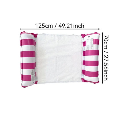 1pc Inflatable Foldable Floating Row Swimming Pool Party Water Hammock Air Mattresses Pvc Stripe Water Floating Inflatable Mat