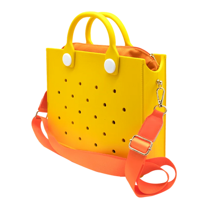 EVA Large Leather Shoulder Bag Handbag Tote Bag Storage for Women Casual Waterproof Beach Bag Hole Fit Charm Fashion Storage Bag