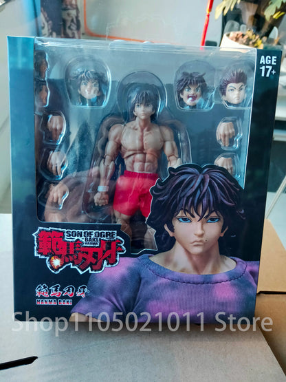 1/12 Scale Anime Baki Hanma Oni Action Figure Real Man Assembly Model Figurine Office Desktop Decoration Ornaments Boy'S Gifts
