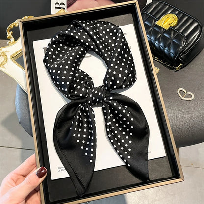 70cm Silk Feeling Square Scarf Women Satin Bandana Print Scarves Head Band Fashion Lady Hair Shawl Wrap Female Neckerchief Hijab