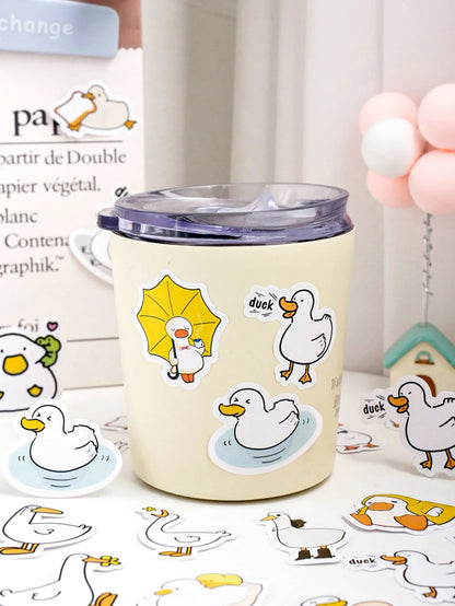 Etori Life46pcs/pack Good Life Duck Album decorative stickers Self-adhesive stickers for DIY student stationery notebook diary