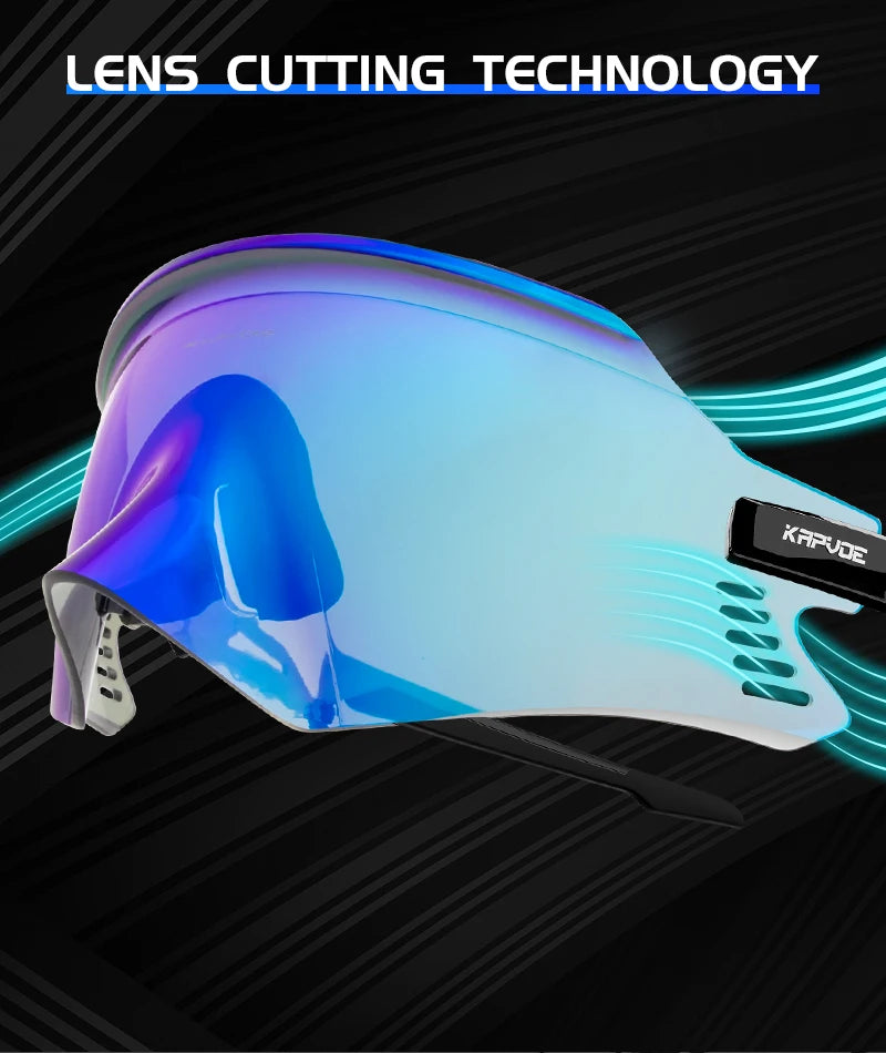 2025 Kapvoe Sport Sunglasses Road Bike Mountain Bicycle Cycl Glasses Riding Goggle Sports Eyewear for Man Women Cycling Glasses
