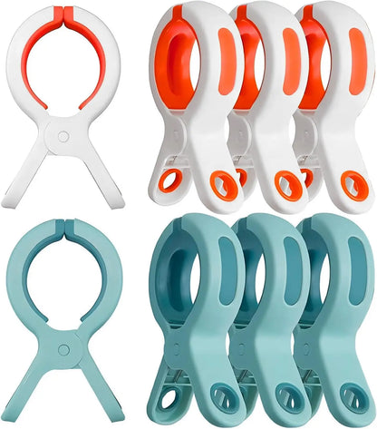 Beach Towel Clips for Beach Chairs & Cruise, Durable Plastic Clips for Lounging  Pool Use, Large Clothespins for Hanging Clothes