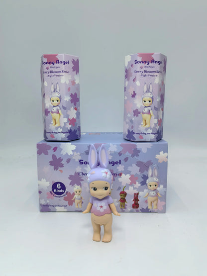Sonny Angel Blind Box Purple Cherry Blossom Series Nigbt Minifigure Version Decoration Cute Mystery Surprise Giff