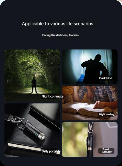PHILIPS 2025 NEW SFL1121 EDC Flashlight LED Rechargeable Mini EDC Keychain Flashlights Camping Lamp For Hiking Self Defense