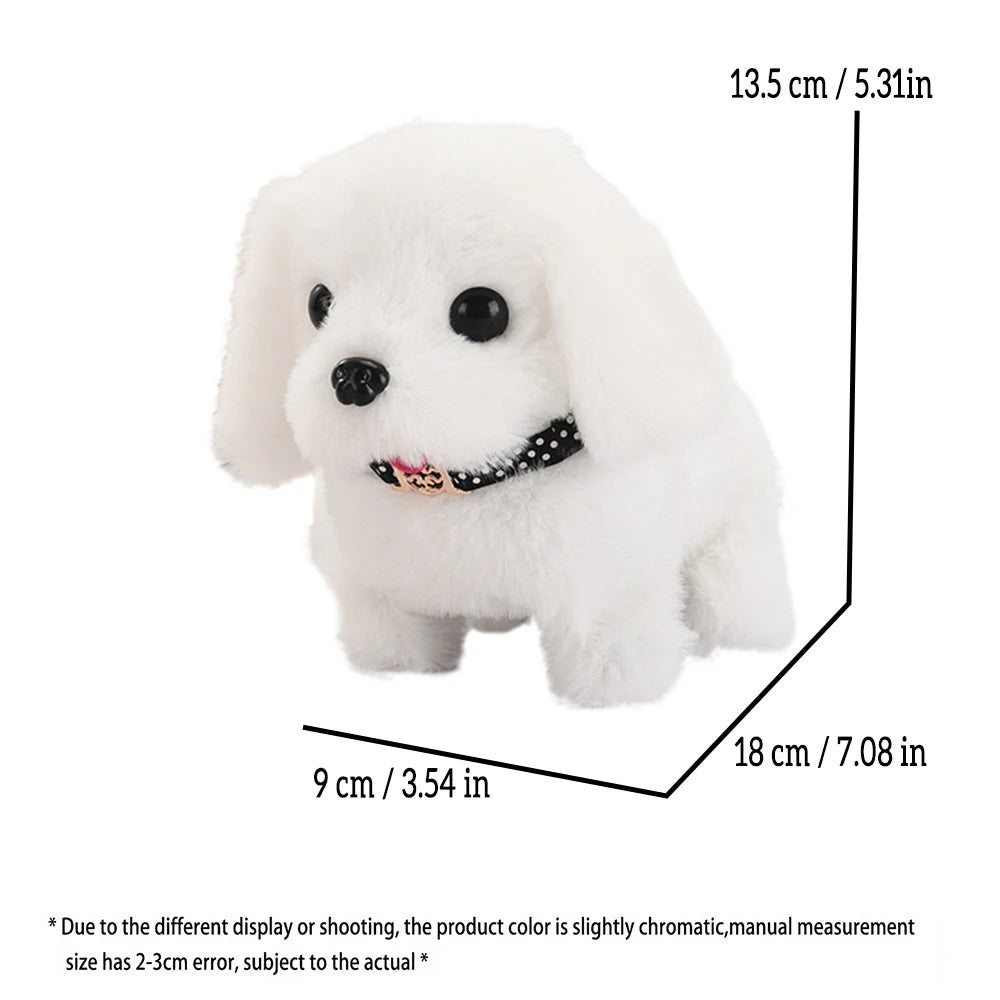 Pet Companion Battery Operated Toy Plush puppy pet electronic interactive toy  walking barking wagging tail Simulation puppy