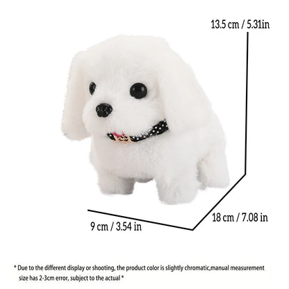 Pet Companion Battery Operated Toy Plush puppy pet electronic interactive toy  walking barking wagging tail Simulation puppy