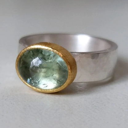 New Double Color Simple Inlay Green Color Zircon Hoop Rings For Women Engagement Birthday Gift Accessories Custom Jewelry