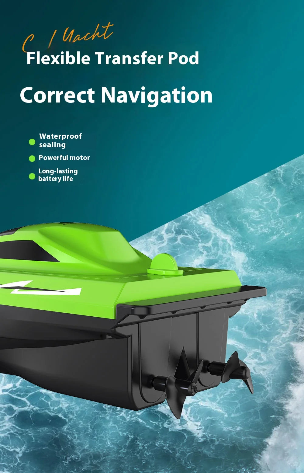 High Speed RC Boat Remote Control - Waterproof Kids Pool Racing Toy for Outdoor Lakes & Ponds Ideal Birthday Gifts For Kids Boys
