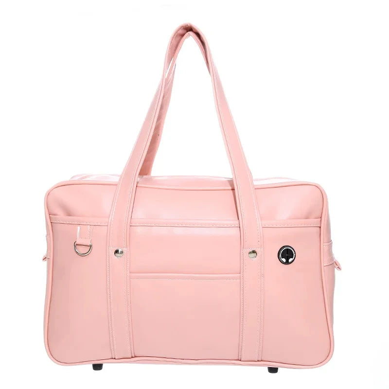 schoolbag PU leather japanese wide application japanese handbag large capacity waterproof