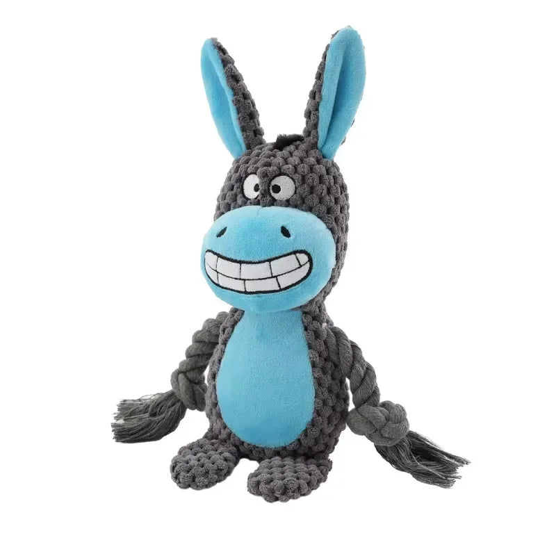 Stuffed Raw Small Dog Plush Interactive Toys Indestructible Bite Resistant Sound Puppy Toys Squeaky Dogs Rattle For Pet Supplies