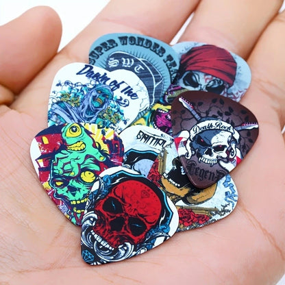 0.46/0.71/1.0mm 50pcs guitar paddle Acoustic guitar Picks ukulele Musical instrument accessories cartoon style pick with box