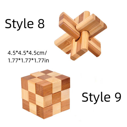 New Wooden Kong Ming Lock Lu Ban Lock IQ Brain Teaser Educational Toy Children Montessori 3D Puzzles Game Unlock Toys Kid Adult