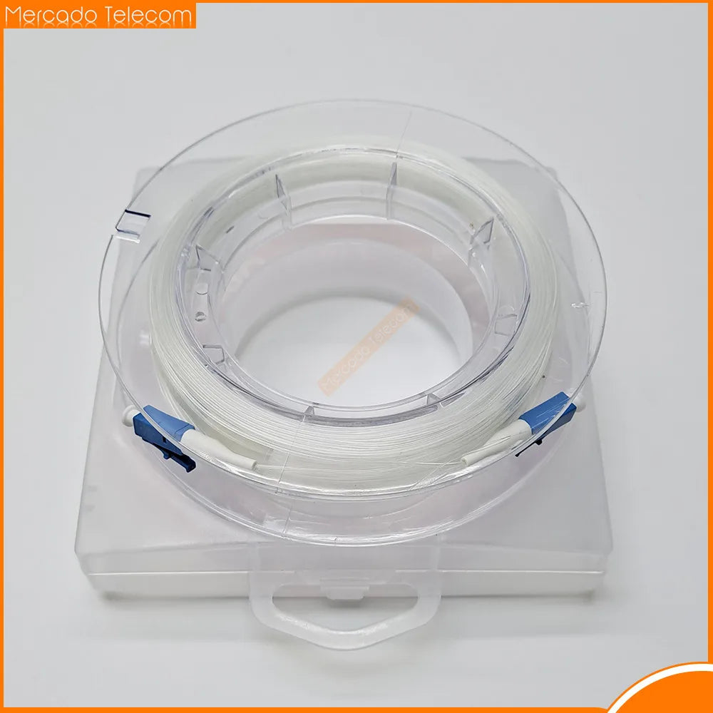 LC-LC Indoor transparent fiber optic cable G657A2 invisible LC/UPC singlemode single core jumper 20m 30m 50m