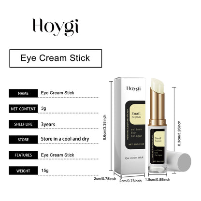 Snail Mucin Eye Cream Stick W-rinkle Removing Lightening Dark Circle Remove Eye Bag Anti-Puffiness Firming Fade Fine Lines