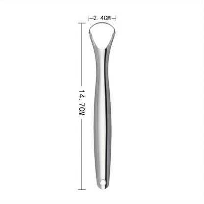 Adult Tongue Scraper Set Stainless Steel Spoon shaped tongue scraper, Reduces Bad Breath,Easy to Use,Oral Hygiene Tongue Cleaner