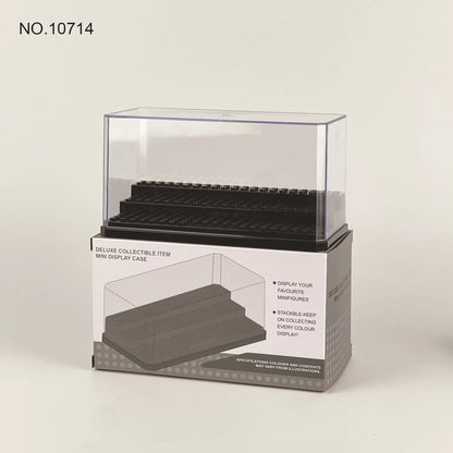 1pc 3-Tier Universal Minifigure Storage Box, Acrylic Collection Display Case, Dustproof Minifigure Organizer Compatible