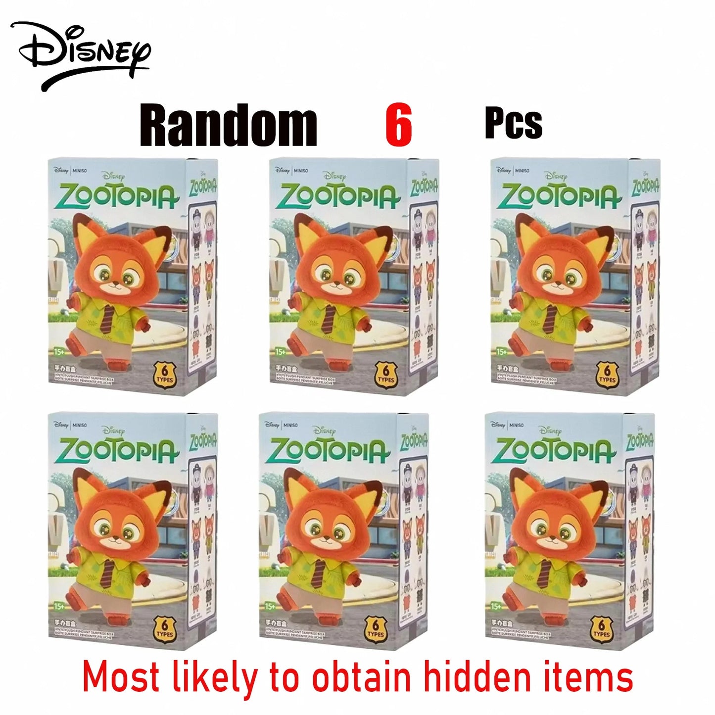 2025 new Disney Zootopia 2 Plush Vinyl Keychain Blind Box Collectible Toy Gift for Girls Animal Mystery Trending Child Toys
