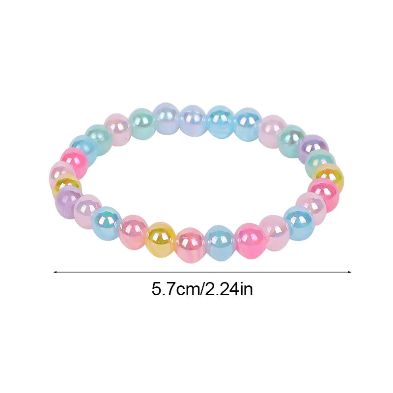10-50Pcs Colorful Beads Bracelet Kids Girls Birthday Party Favors Goodie Pinata Filler Baby Shower Wedding Guest Treat Gifts