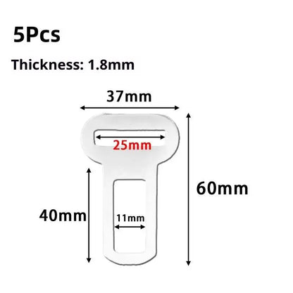 5Pcs Heavy-Duty Pet Seat Belt Adapter Metal Seat Belt Clip and Buckle Lock for Vehicle Pet Leash Securement