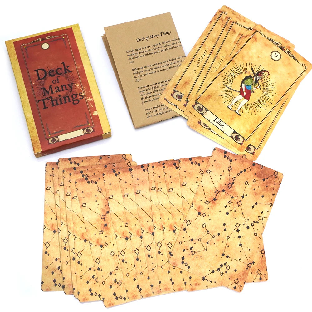 Deck of Many Things Card Game The Ultimate Tabletop Prop Full 22 card Deck of Many Things Adds And Extra Layer Of Excitement Pan